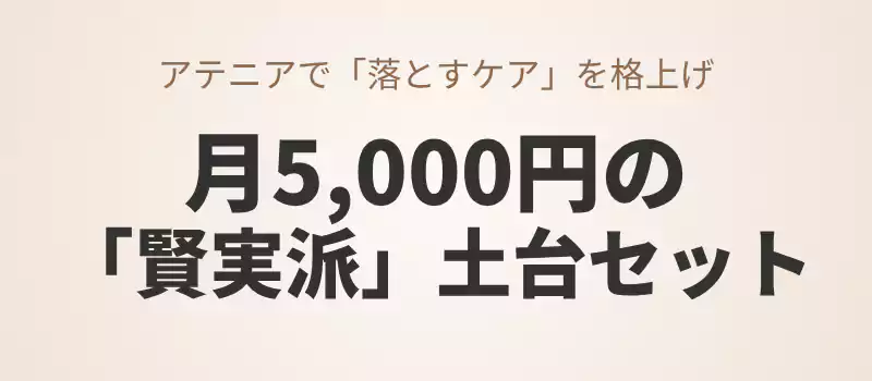 月5,000円予算でのアテニアを中心としたスキンケアセット案。